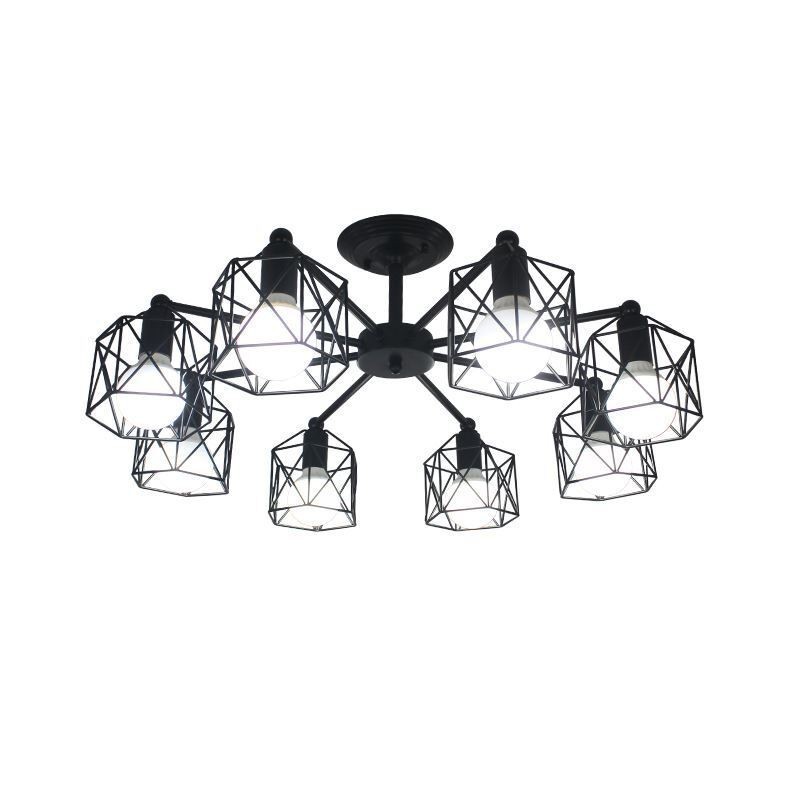Modern Bird Cage Pendant Lamp Iron Decorative Lighting