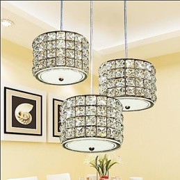 Single 3 Light Crystal Pendant Light Droplight