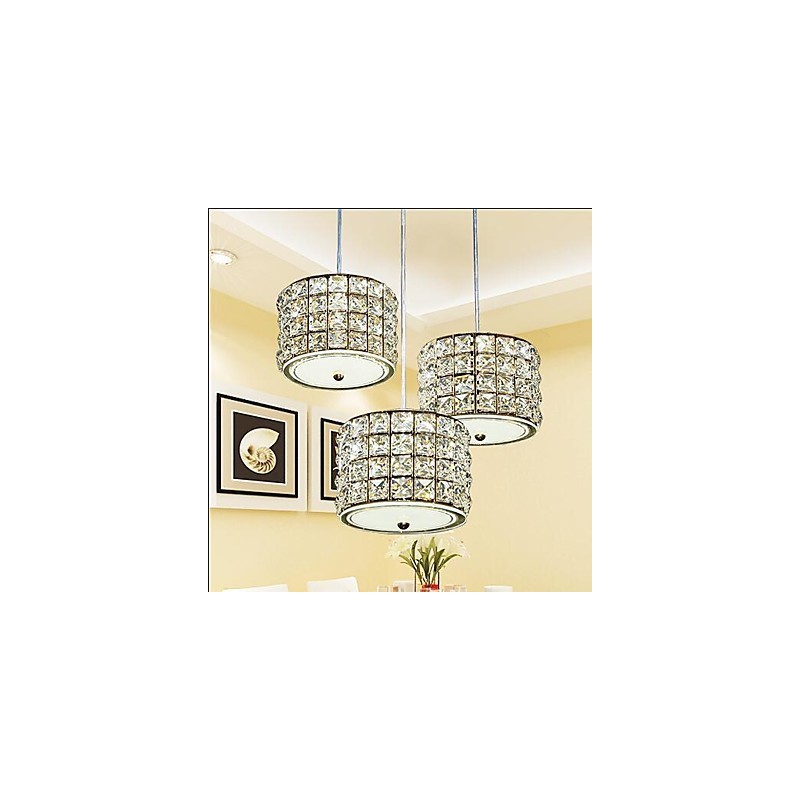 Single 3 Light Crystal Pendant Light Droplight