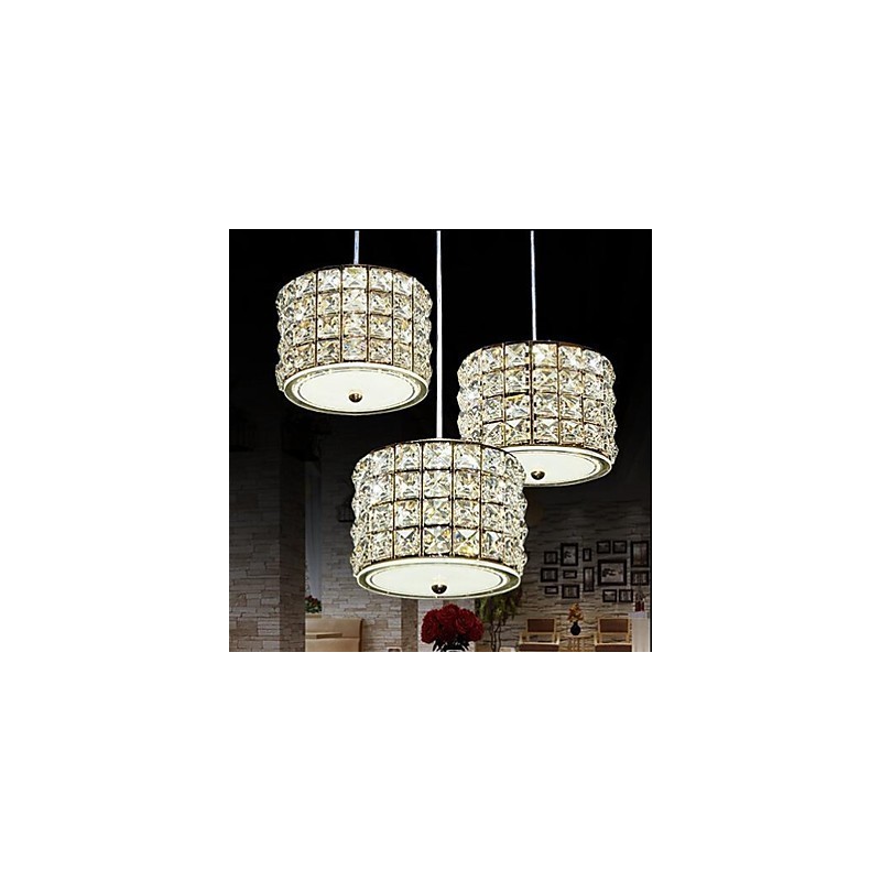 Single 3 Light Crystal Pendant Light Droplight
