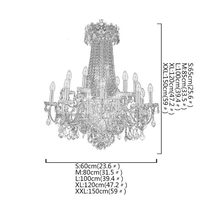 European Luxury Crystal Chandelier Duplex Stair Pendant Light