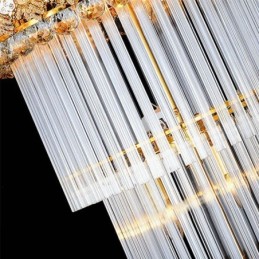 Retro Crystal Empire Chandelier Luxury Long Pendant