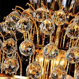 Retro Crystal Empire Chandelier Luxury Long Pendant