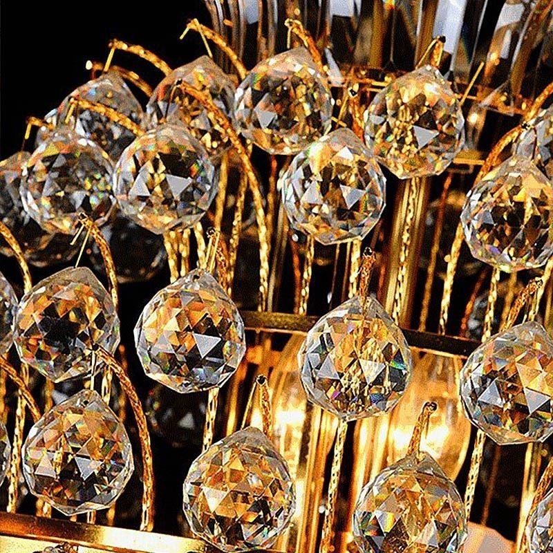 Retro Crystal Empire Chandelier Luxury Long Pendant