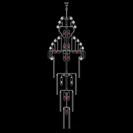 Retro Crystal Empire Chandelier Luxury Long Pendant