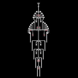 Retro Crystal Empire Chandelier Luxury Long Pendant