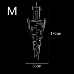 European Crystal Chandelier Large Round Shape Long Pendant