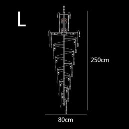 European Crystal Chandelier Large Round Shape Long Pendant