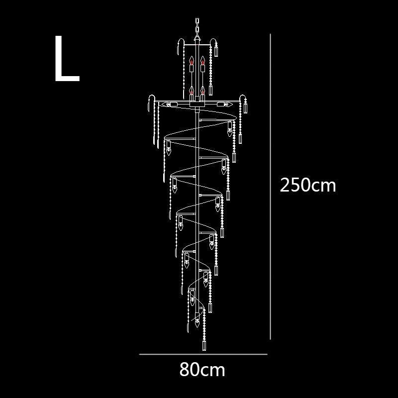 European Crystal Chandelier Large Round Shape Long Pendant