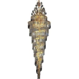 Elegant Crystal Empire Chandelier European Luxury Long Pendant