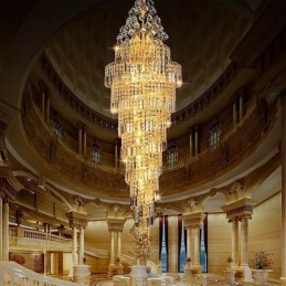 Elegant Crystal Empire Chandelier European Luxury Long Pendant