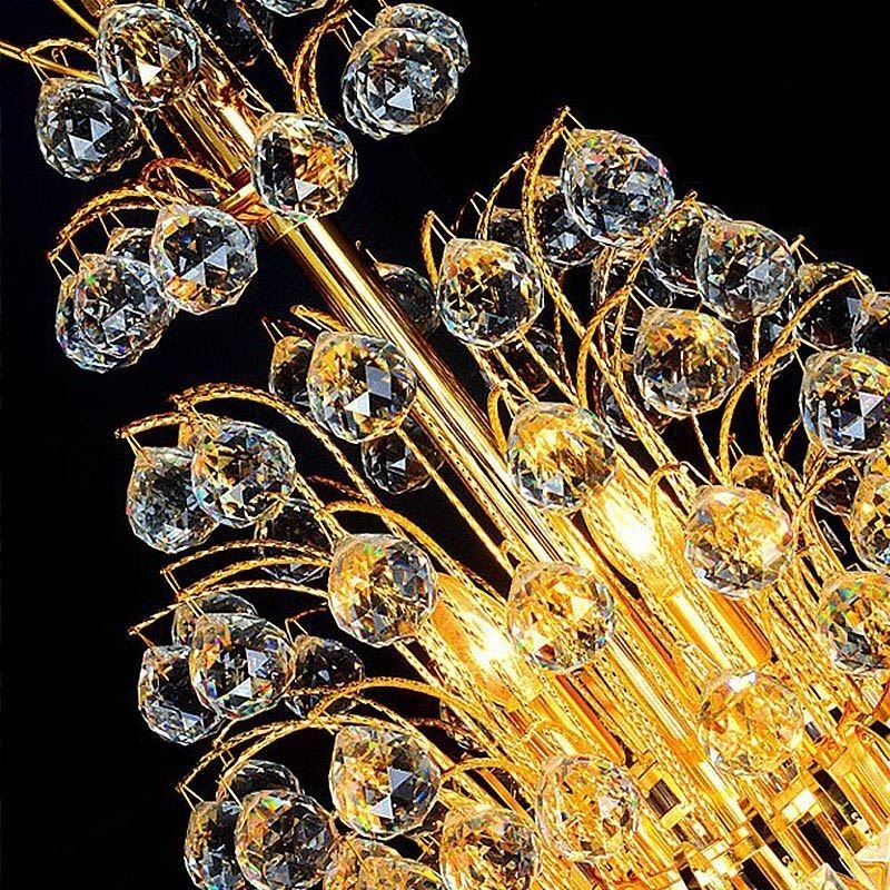 Elegant Crystal Empire Chandelier European Luxury Long Pendant