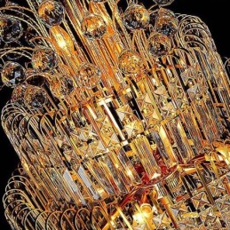 Elegant Crystal Empire Chandelier European Luxury Long Pendant