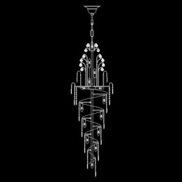 Elegant Crystal Empire Chandelier European Luxury Long Pendant