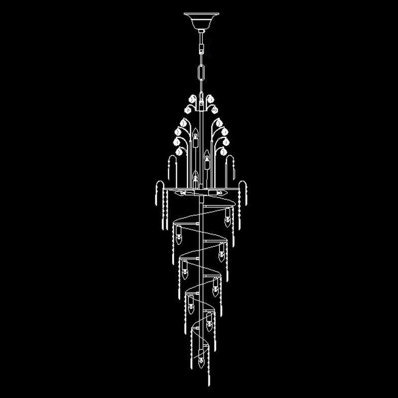 Elegant Crystal Empire Chandelier European Luxury Long Pendant