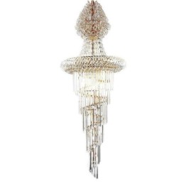 Luxury Crystal Chandelier Modern European Graceful Long Pendant Duplex Staircase