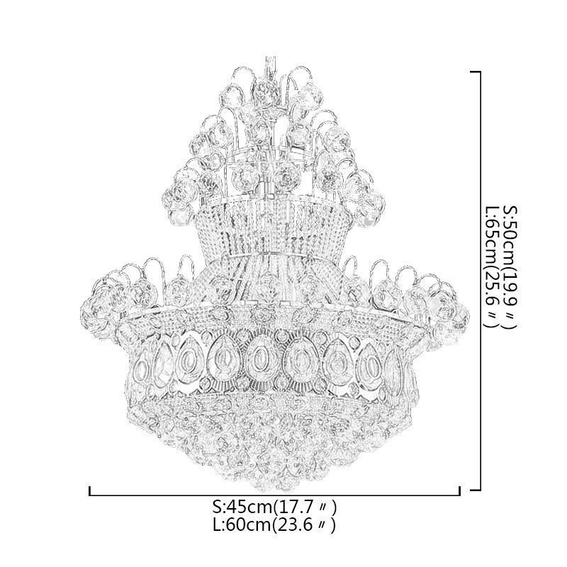 Modern Gold Empire Chandelier Simple Crystal Pendant Light