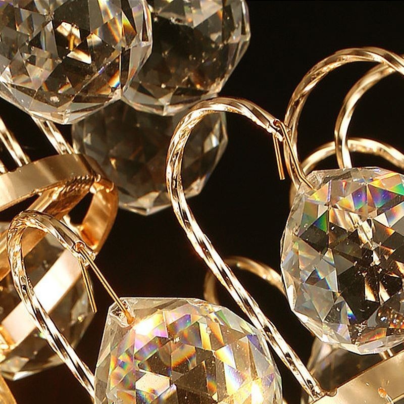 Modern Gold Empire Chandelier Simple Crystal Pendant Light