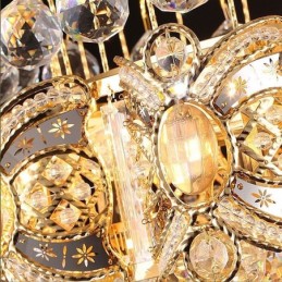 Graceful Crystal Chandelier Classic Gold Colour Pendant Light