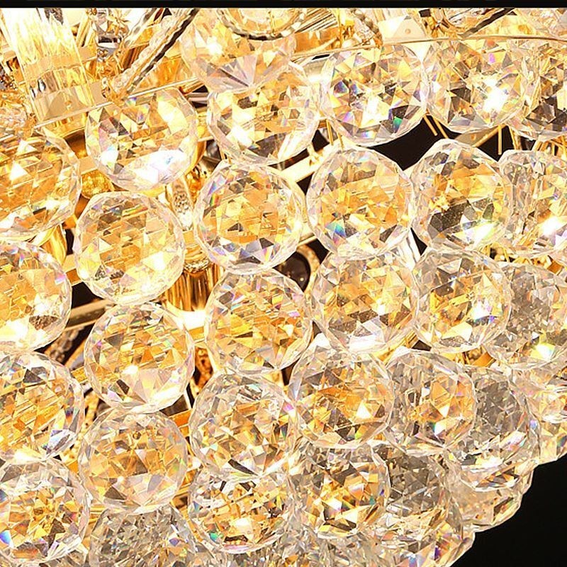 Graceful Crystal Chandelier Classic Gold Colour Pendant Light