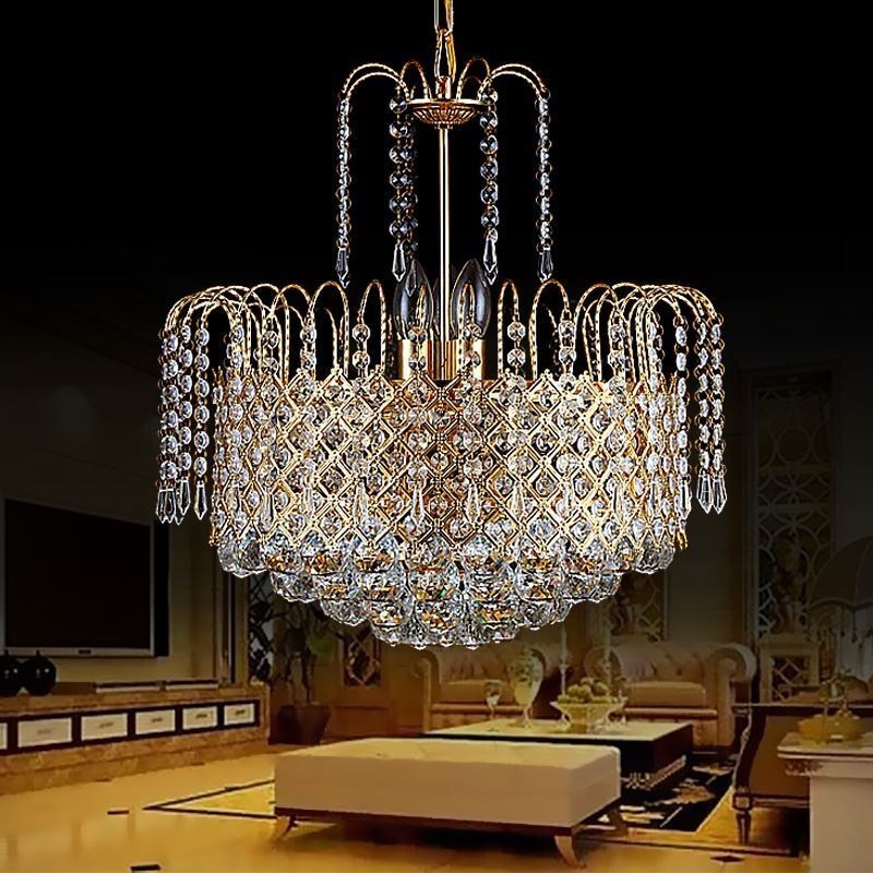 Luxury Crystal Chandelier Modern Elegant Pendant Light