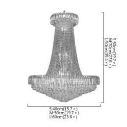 Elegant Crystal Chandelier European Pendant Light Long Hanging Chandelier Duplex Staircase