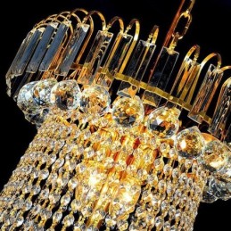 Elegant Crystal Chandelier European Pendant Light Long Hanging Chandelier Duplex Staircase