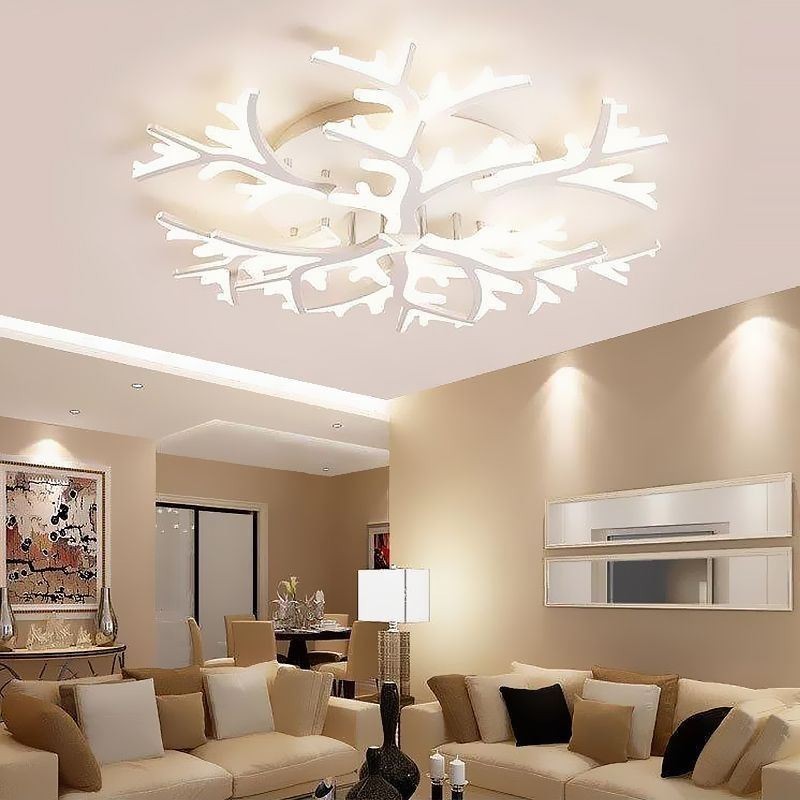 Flush Mount Modern Minimalist Antler Ceiling Light