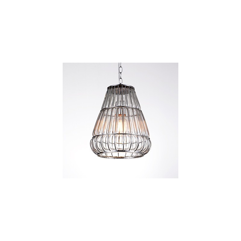 Modern Contemporary Chrome Glass Chandelier