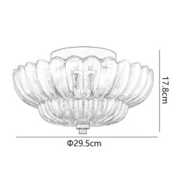 Modern Simple Flush Mount Lotus Base Ceiling Lamp