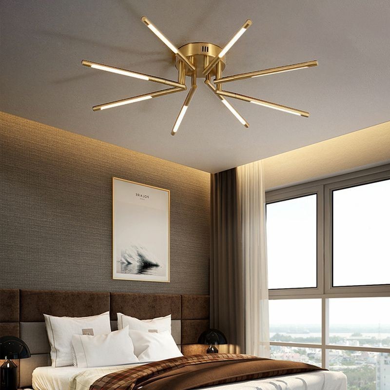 Simple Flush Mount Fireworks Ceiling Light
