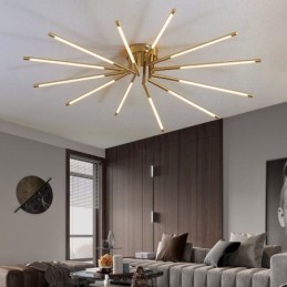 Simple Flush Mount Fireworks Ceiling Light