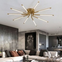 Simple Flush Mount Fireworks Ceiling Light
