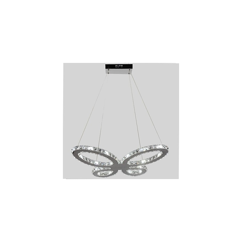 Modern Contemporary Chrome Metal Chandelier