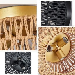 Country Style Flush Mount American Woven Cage Ceiling Light