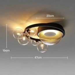 Flush Mount Modern Minimalist Decorative Glass Ceiling Light