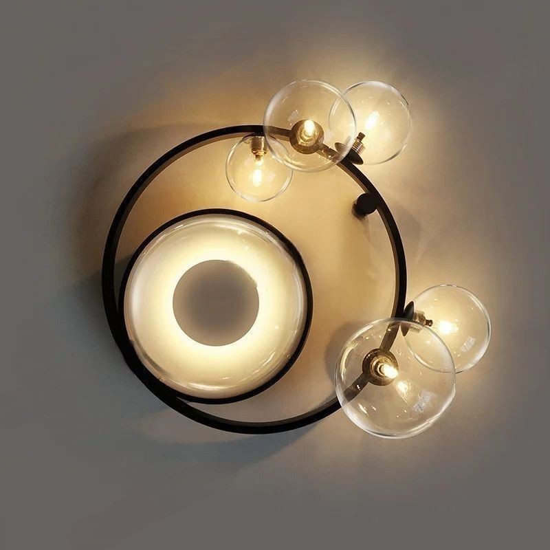 Flush Mount Modern Minimalist Decorative Glass Ceiling Light