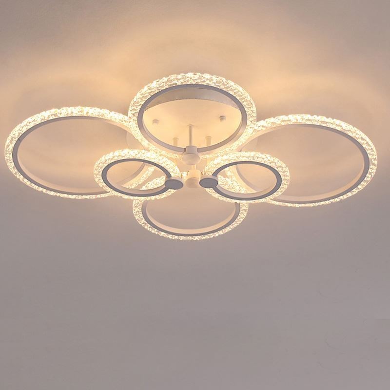 Flush Mount Modern Minimalist Circle Acrylic Flower Ceiling Light