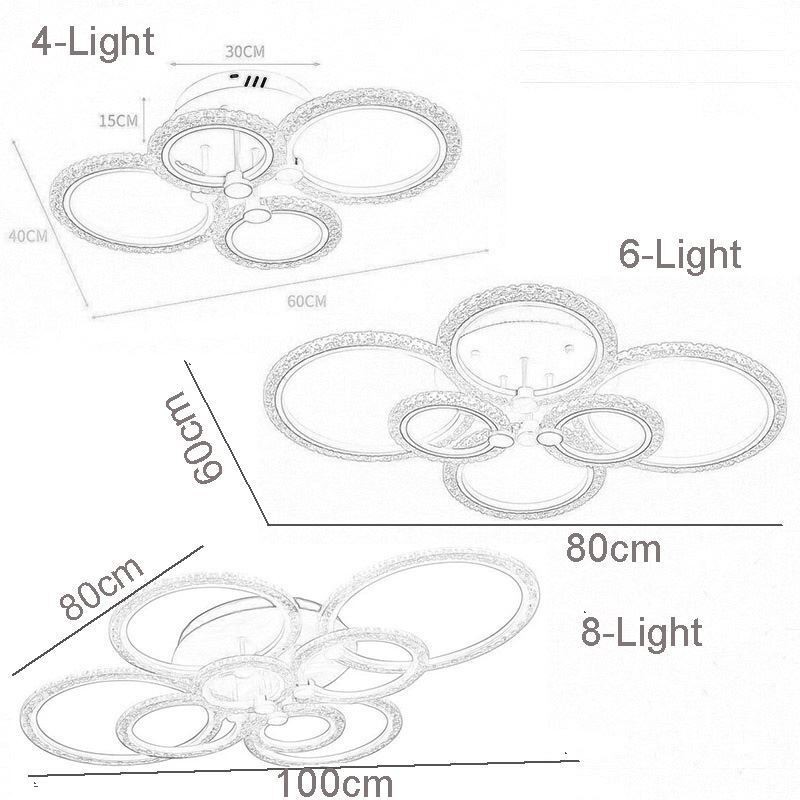 Flush Mount Modern Minimalist Circle Acrylic Flower Ceiling Light