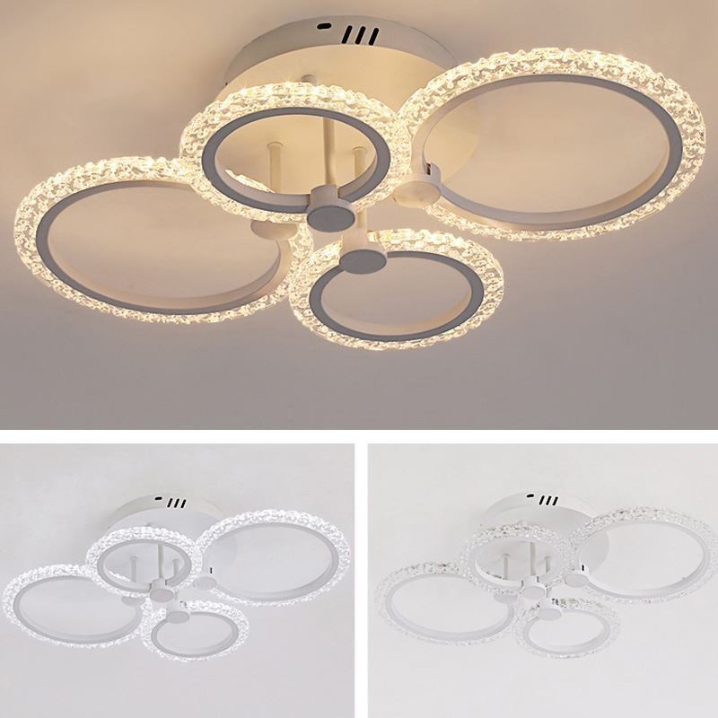 Flush Mount Modern Minimalist Circle Acrylic Flower Ceiling Light