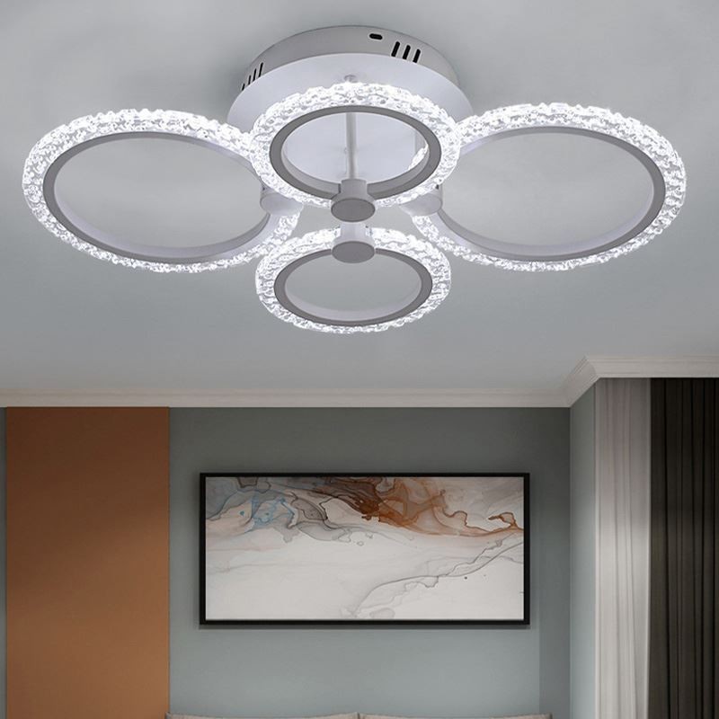 Flush Mount Modern Minimalist Circle Acrylic Flower Ceiling Light