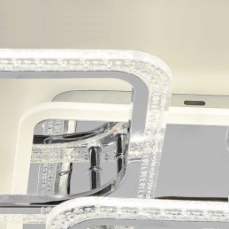 Flush Mount Acrylic Square Ceiling Light Chrome 8 Lights