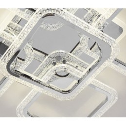 Flush Mount Acrylic Square Ceiling Light Chrome 8 Lights