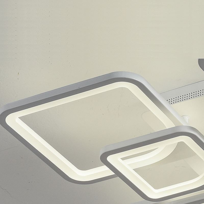 Flush Mount White Acrylic Square Ceiling Light 5 Lights 8 Lights