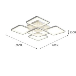 Flush Mount White Acrylic Square Ceiling Light 5 Lights 8 Lights