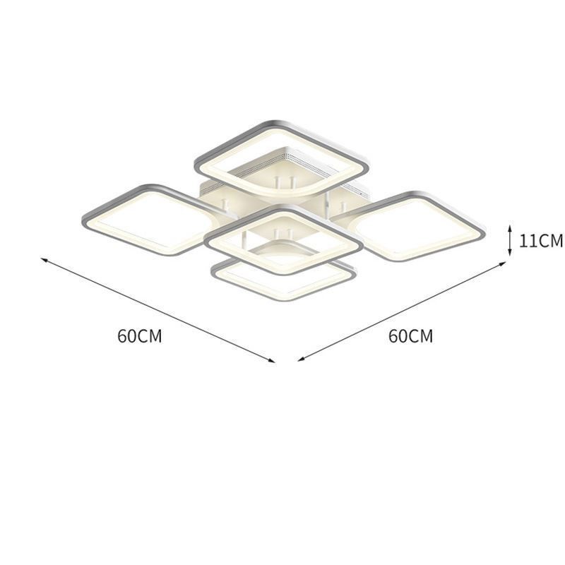 Flush Mount White Acrylic Square Ceiling Light 5 Lights 8 Lights