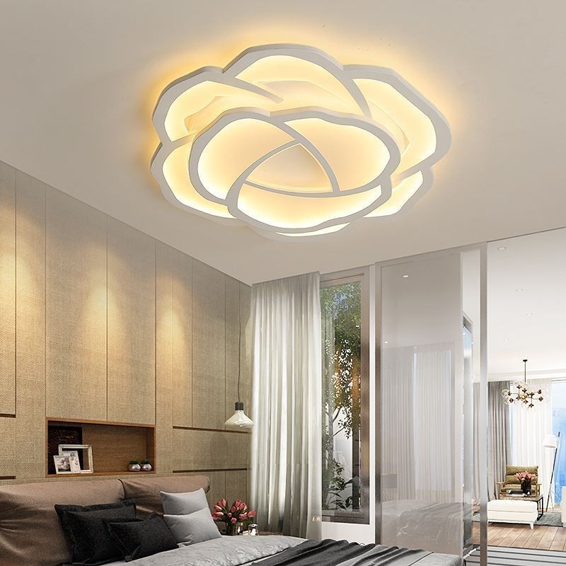 Flush Mount Modern Simple Rose Acrylic Ceiling Light 52cm