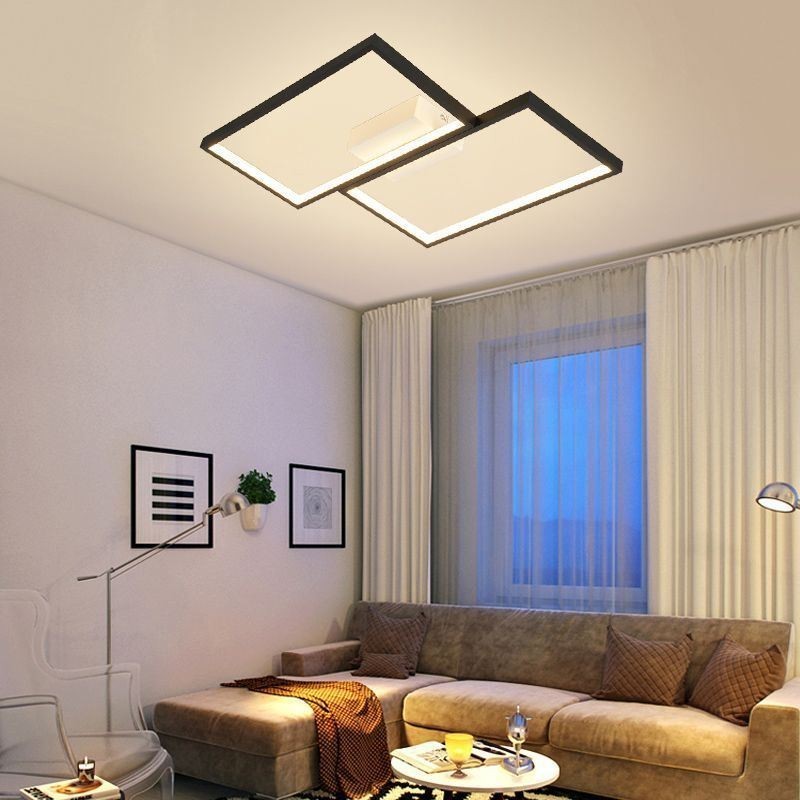 Flush Mount Mosaic Geometric Square Ceiling Lamp