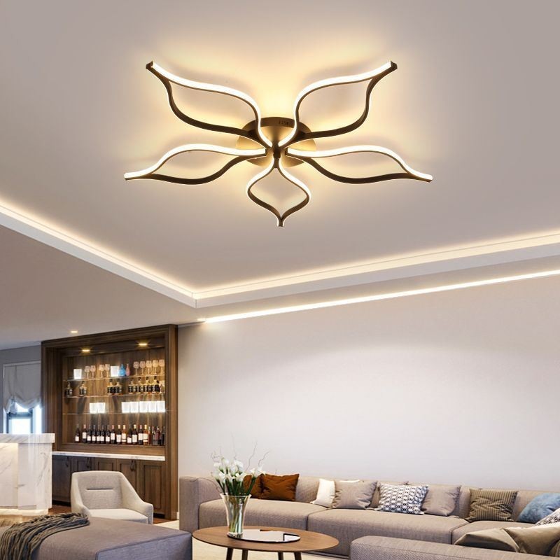 Flush Mount Minimalist Five Leaf Flower Ceiling Light