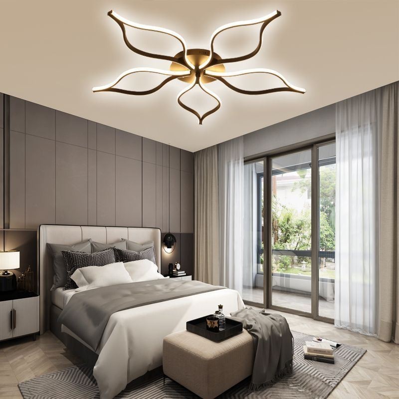 Flush Mount Minimalist Five Leaf Flower Ceiling Light